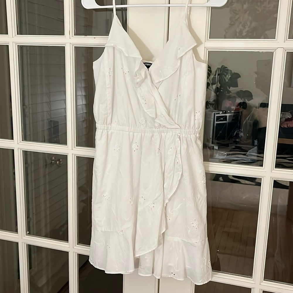 Express white eyelet dress size Medium